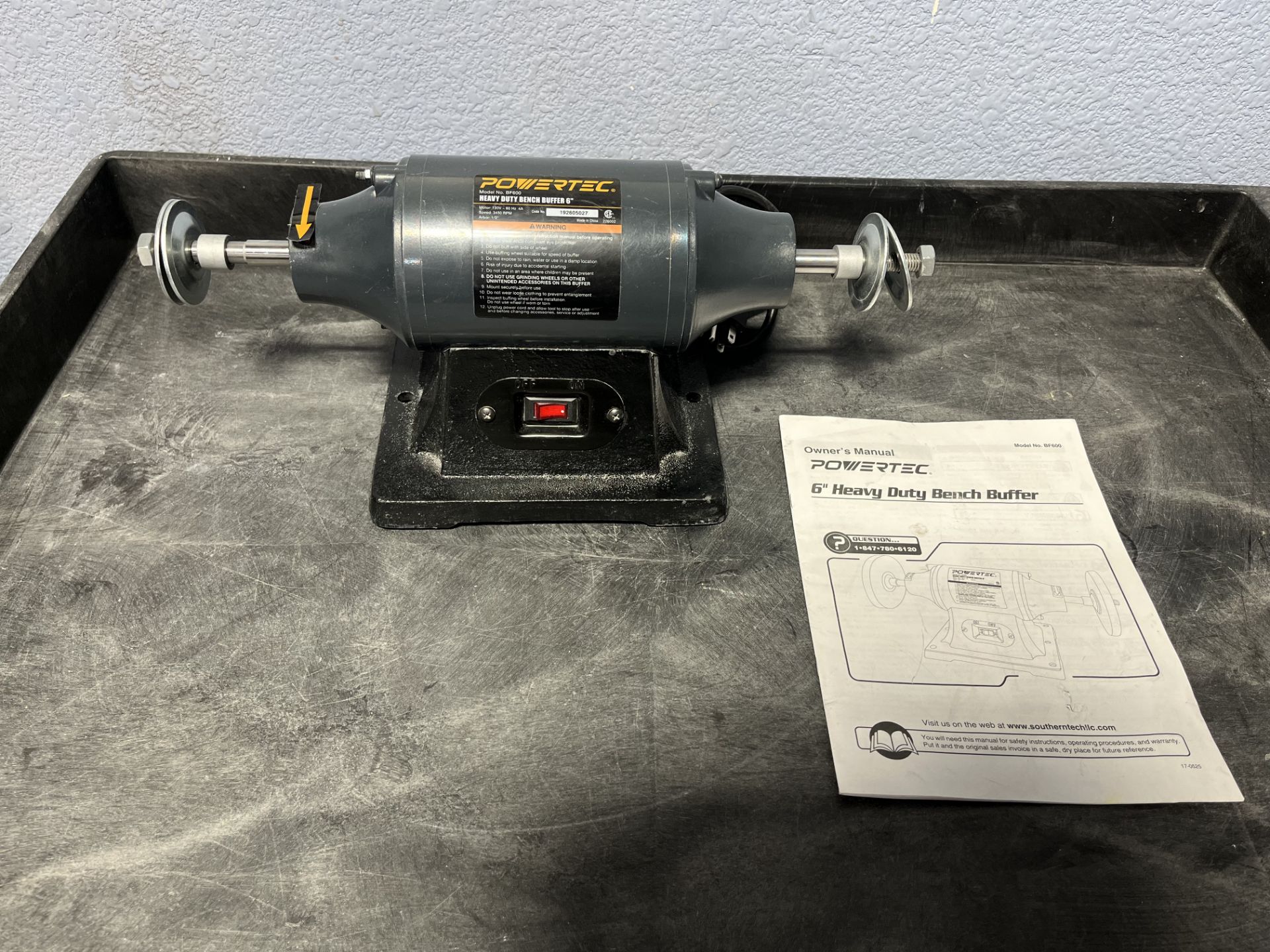 PowerTec BF600, Bench buffer 6", per customer good condition