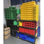 (671) Uline Plastic bins, Stackable and Shelf plastic bins, different sizes and colors - See