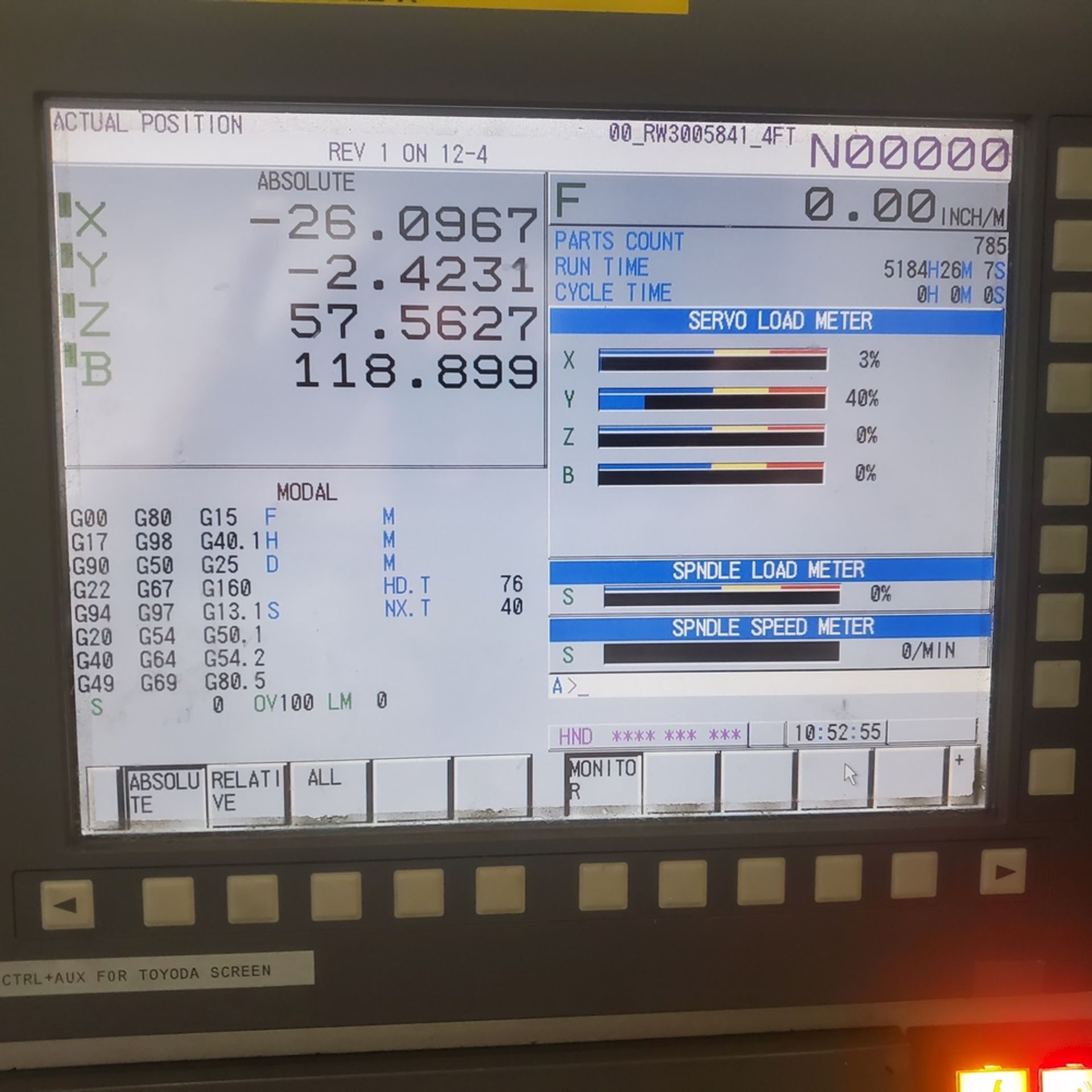 2014 Toyoda FH-1250SX Large Capacity Heavy Duty Horizontal Machining Center, Dual 1250MM Palets, 86" - Image 20 of 27