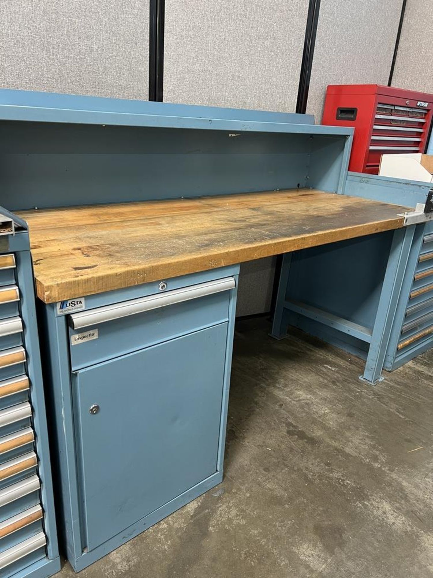 Lista Work Bench With Drawer & Cabinet and Top Shelf - Image 2 of 8