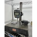 Mitutoyo Digital Drop Dial Indicator on Inspection Stand # ID-F125E With Power Supply & Additional