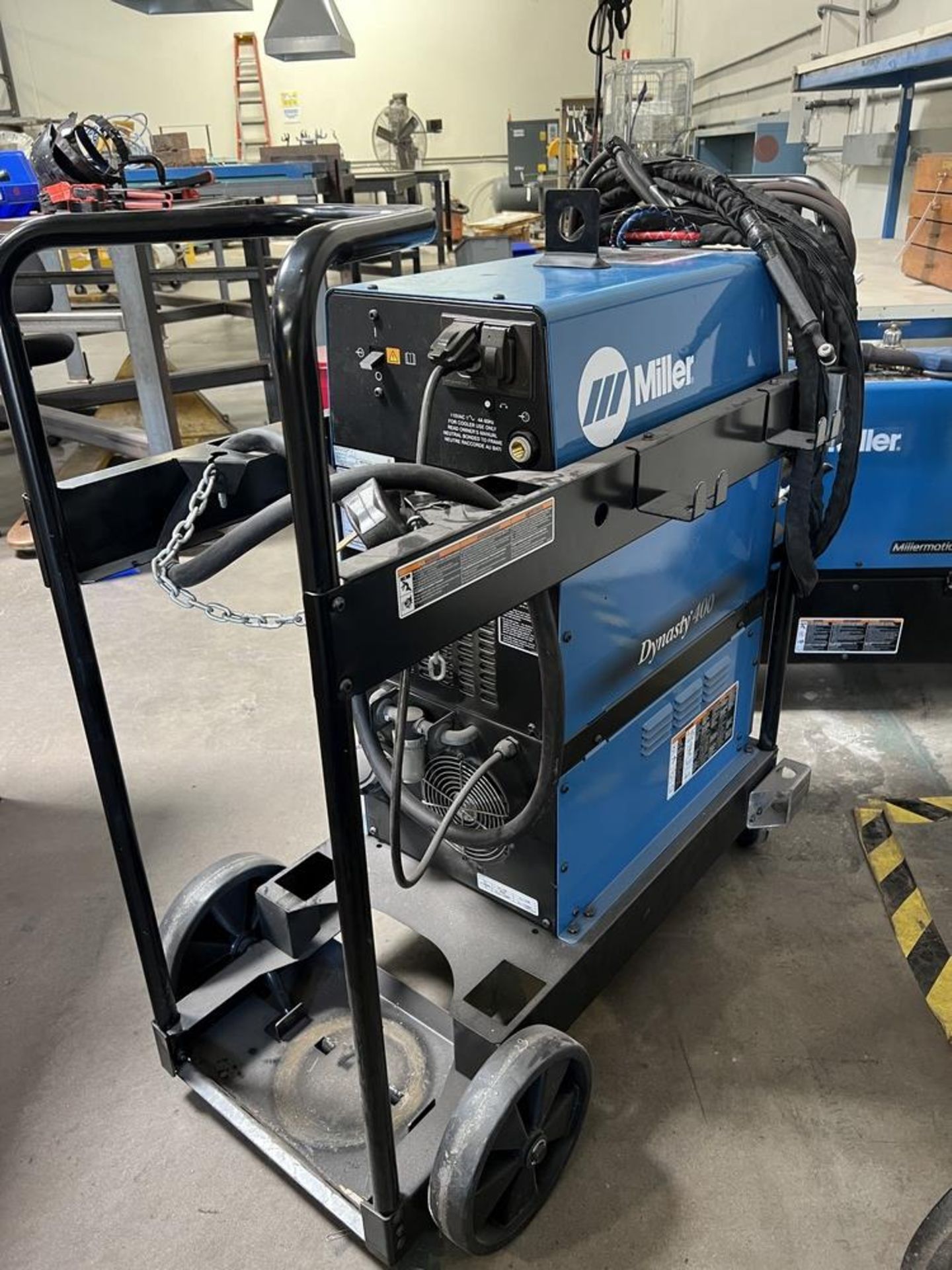 Miller Dynasty 400 With Whip & Coolmate 3.5 on Cart - Image 3 of 10