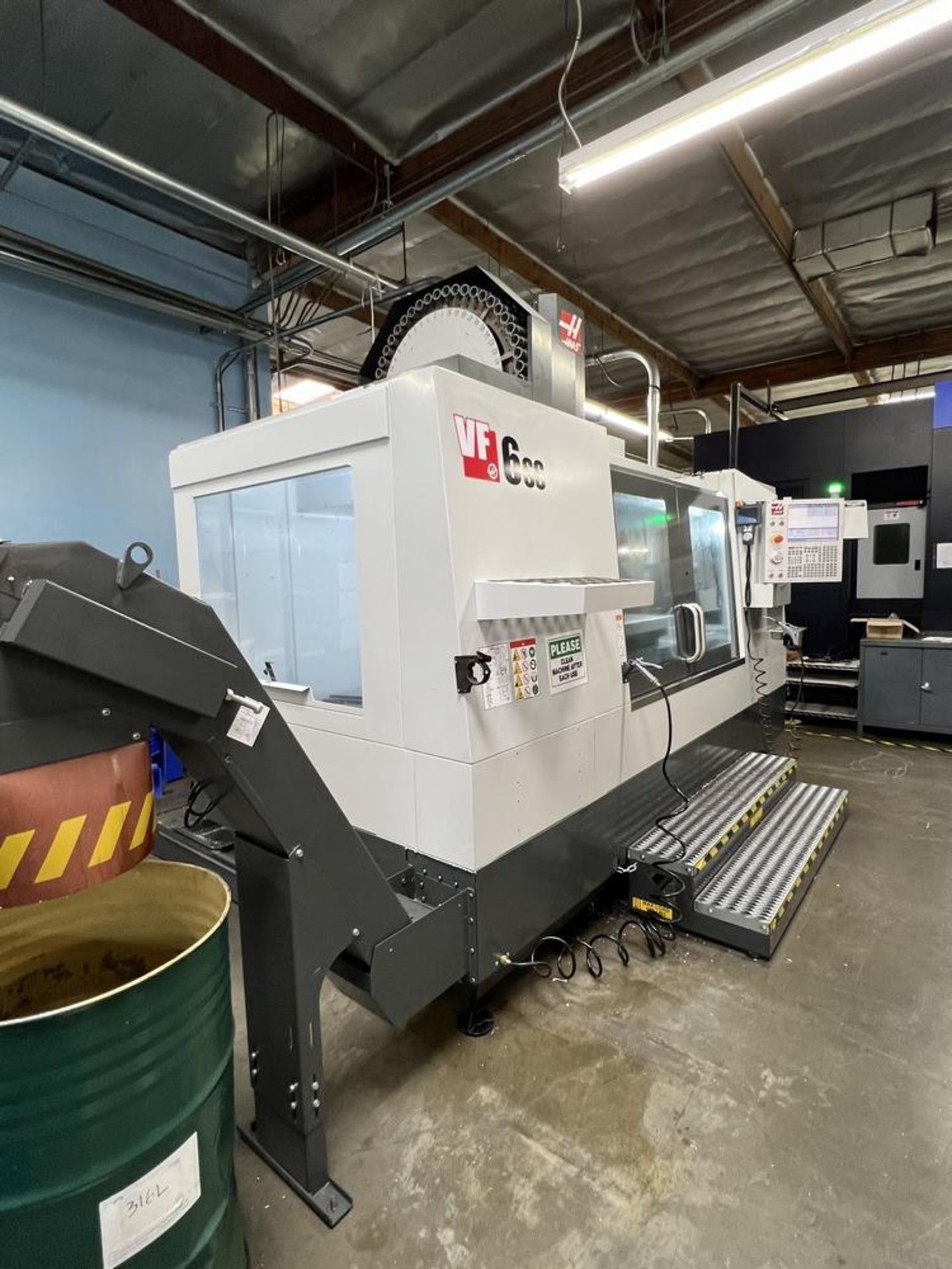 2022 Haas VF-6SS Vertical Machining Center, Remote Jog, 12K, Renishaw Probing, P-Cool, Quad Auger, - Image 19 of 28