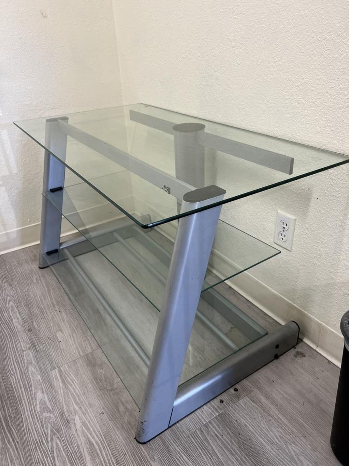 3 Tier Glass Entertainment Center 41" x 21" x 24" - Image 2 of 3