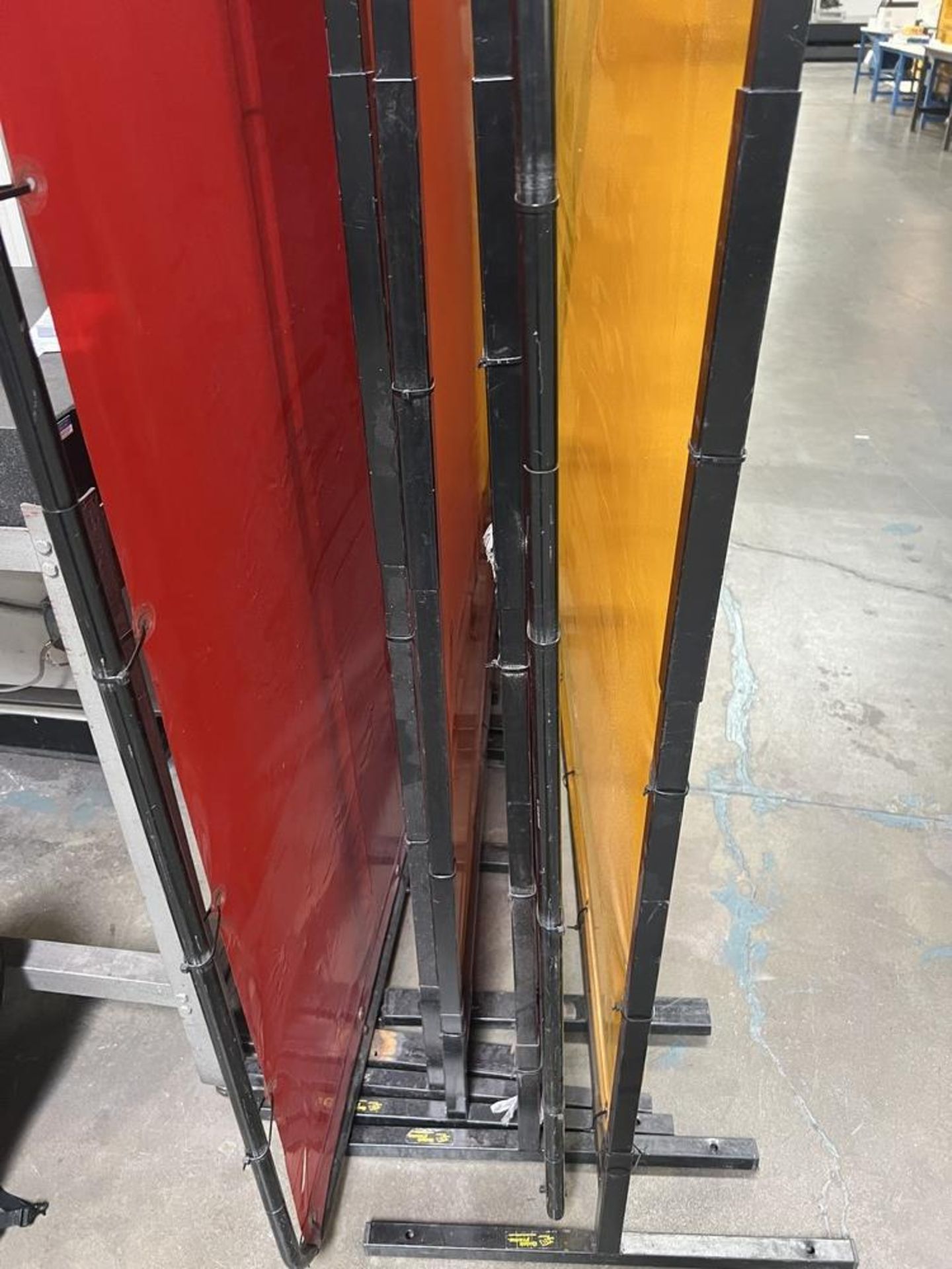 (5) Red & (8) Yellow Welding Curtains, 99" x 80" Yellow, 60" x 75" Red - Image 3 of 7