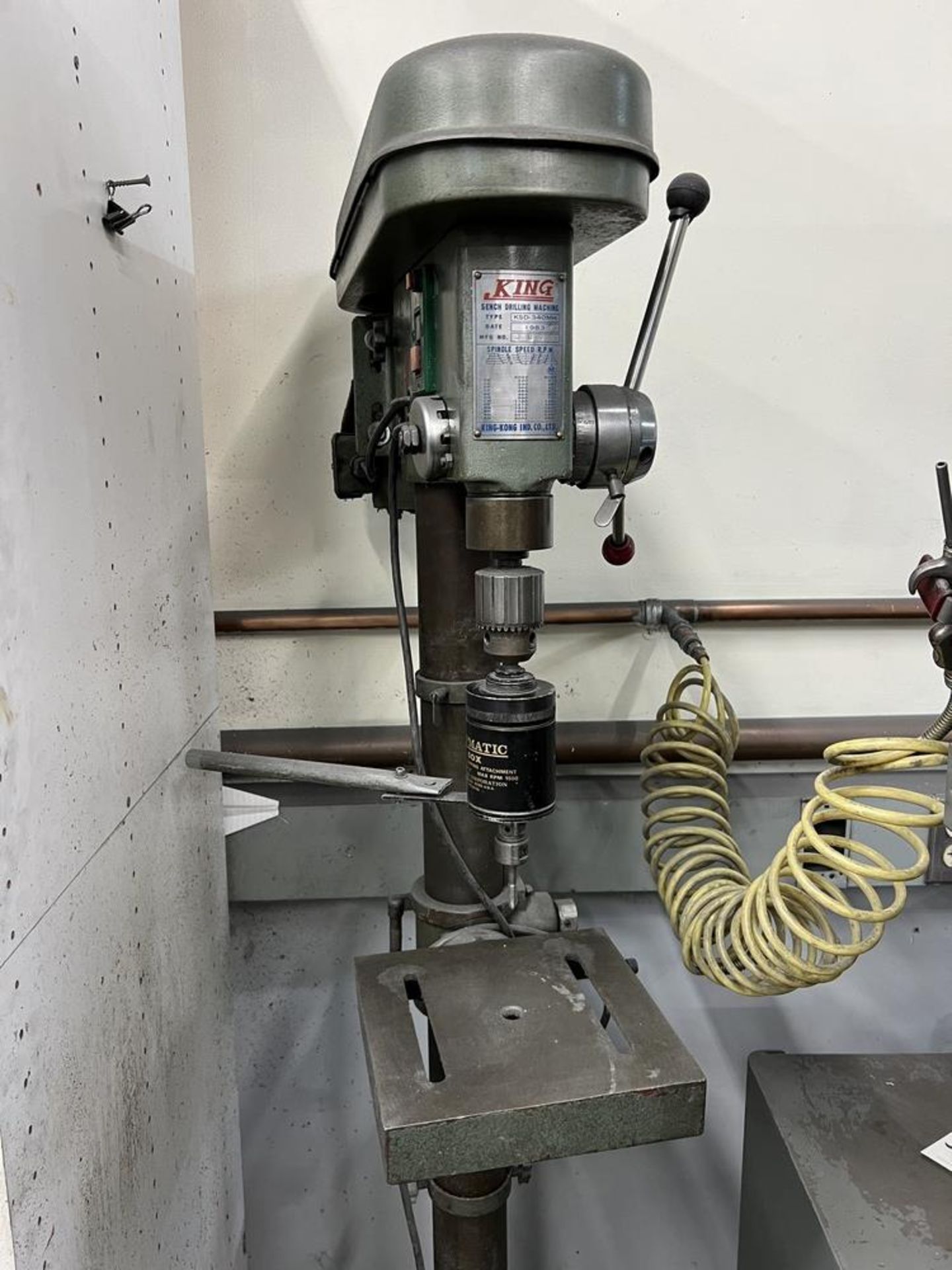 1983 King Bench Drilling Machine KSD-340MH With Tapmatic 50X Tapping Head