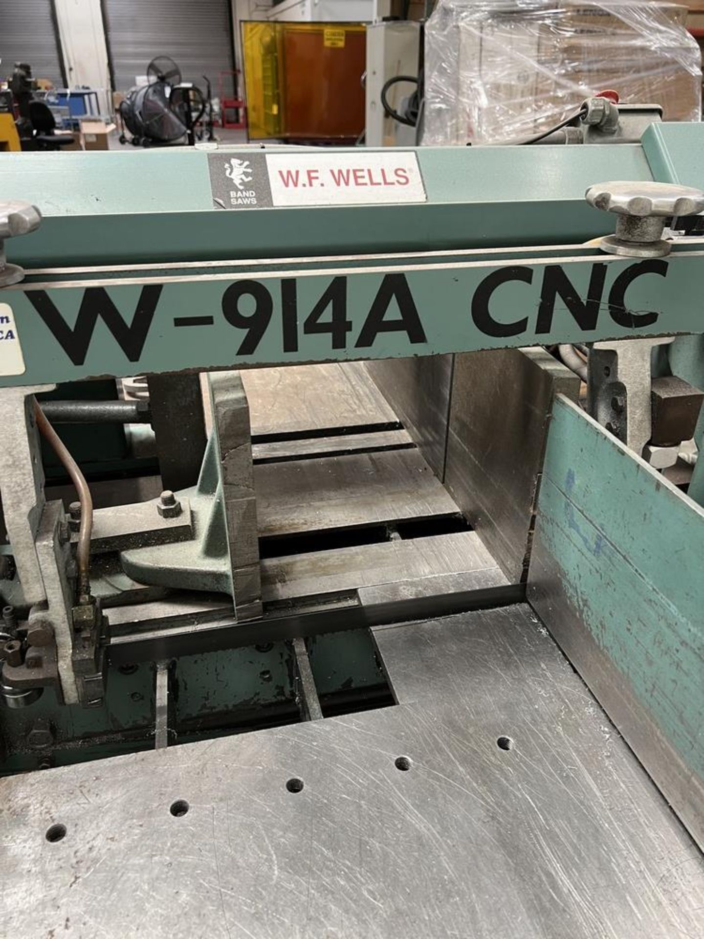 2008 W.F. Wells CNC Horizontal Band Saw Model W-914ACNC. Blade Size 1" x .035" x 11'6" Auto Feed, - Image 4 of 19