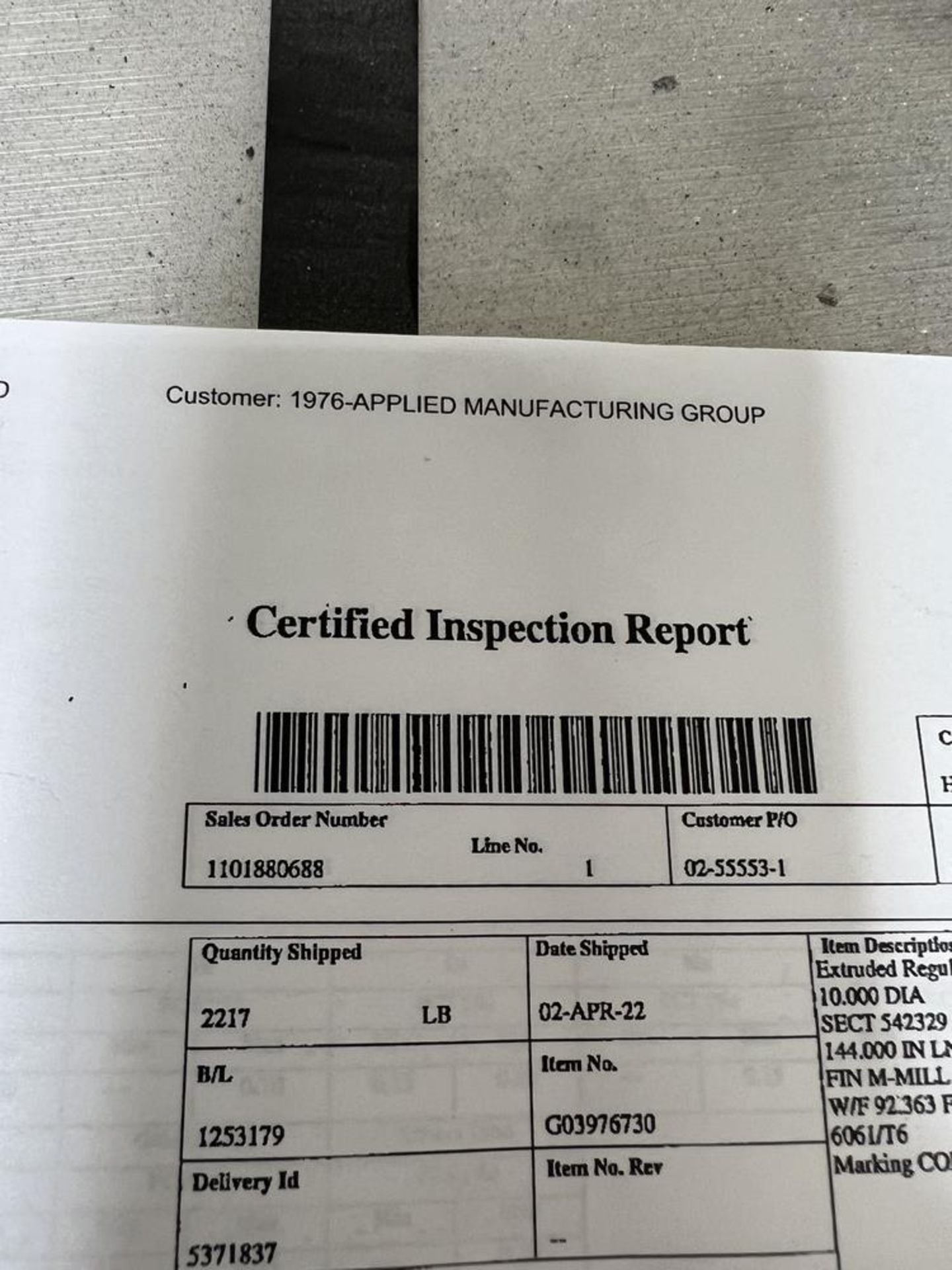(24) Aluminum Round 6061 T6 Extruded 10" Dia x 11.75" With Certified Inspection Report 2169 Lbs - Image 5 of 6