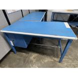 Heavy Duty Global Industrial Work Table With Cabinet and Power Supply 5' x 30" x 36"
