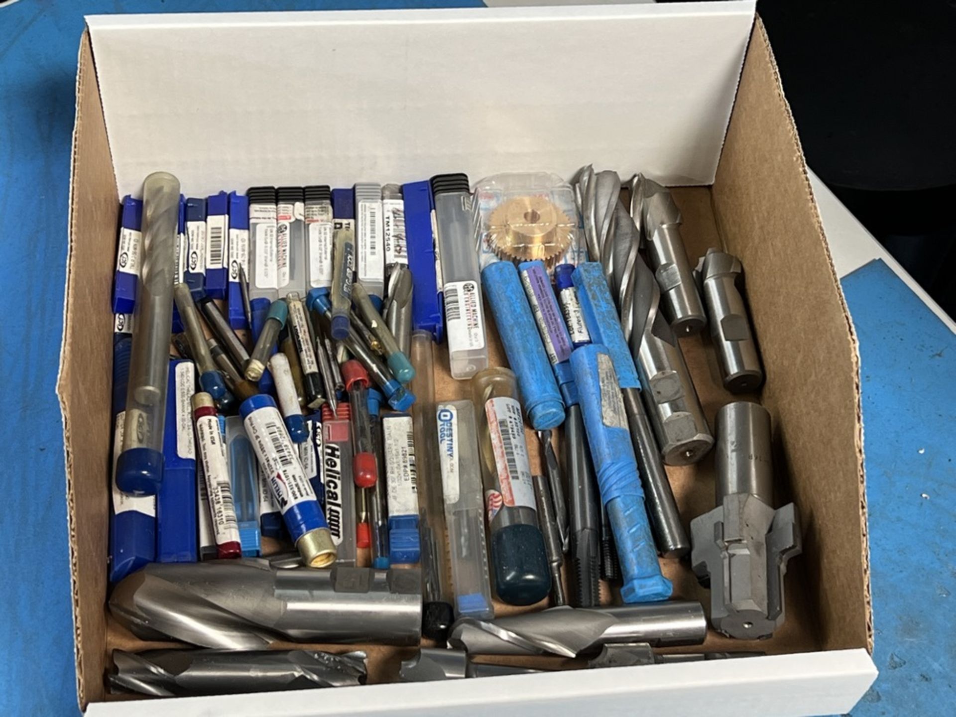 Box of End Mills, Ball Mills, Step Drills & Others