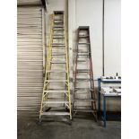 (2) Large Shop Ladders 10' Louisville & 12' Werner
