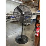 (3) High Velocity Shop Fans on Stands, (2) 1/4 HP Air King 32" & (1) Maxess 32" 1/4 hp