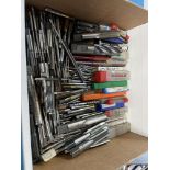 Box of Various Size Taps, Spiral & Cut Top, Roll Top