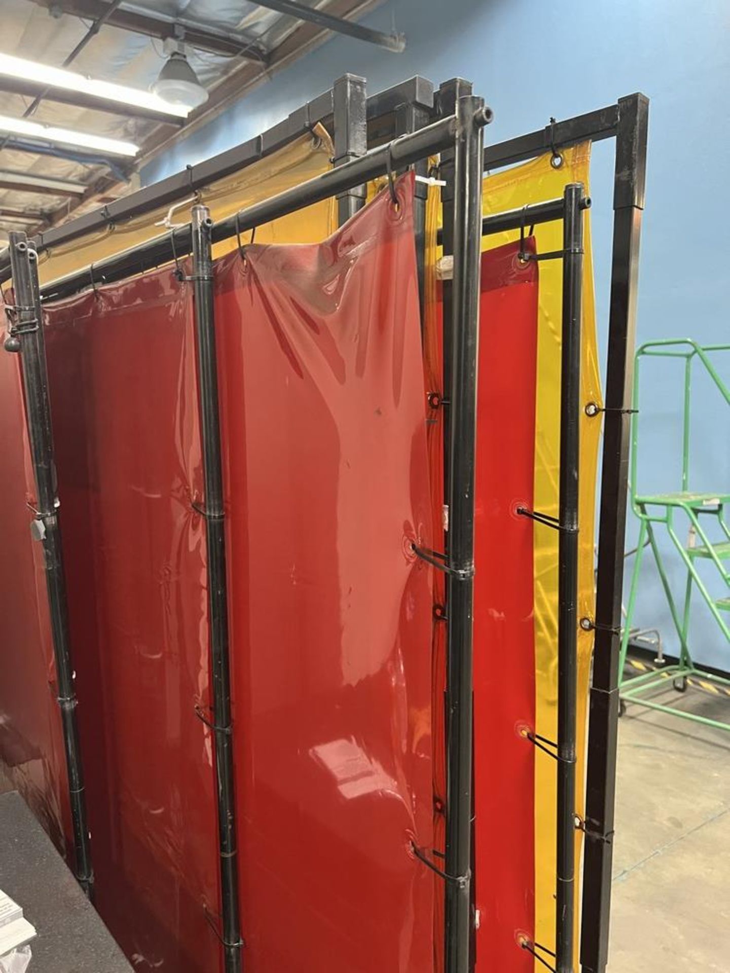 (5) Red & (8) Yellow Welding Curtains, 99" x 80" Yellow, 60" x 75" Red - Image 4 of 7