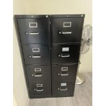 (4) 4 Drawer Filing Cabinets
