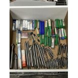 Box of Chamfer Cutters, Ball Nose, Step Drills & Small Coated Jobber Length Drills & Others