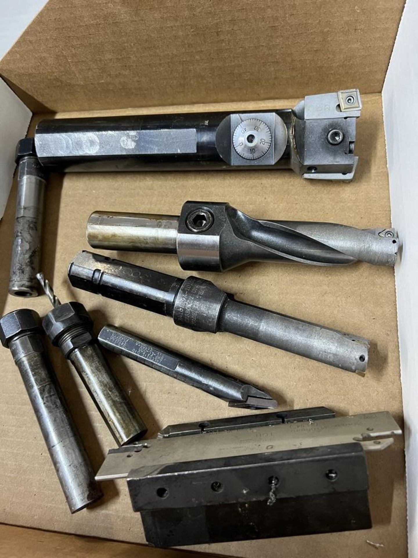 Box of Various Boring Bar Collet Holders, Cut Off Holder, Through Coolant Insert Drills & Adjustable - Image 2 of 7