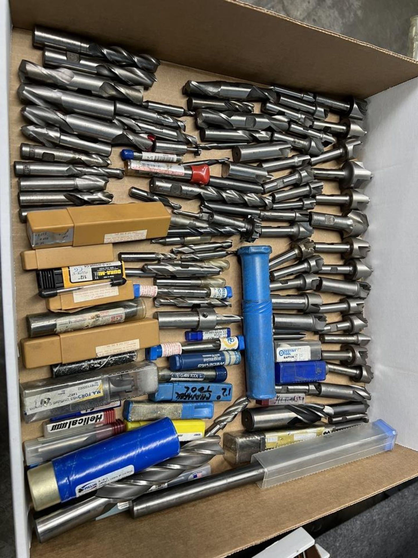 Large Box of Counter Sinks, Endmills, Center Drills, Keyway Cutters & Others