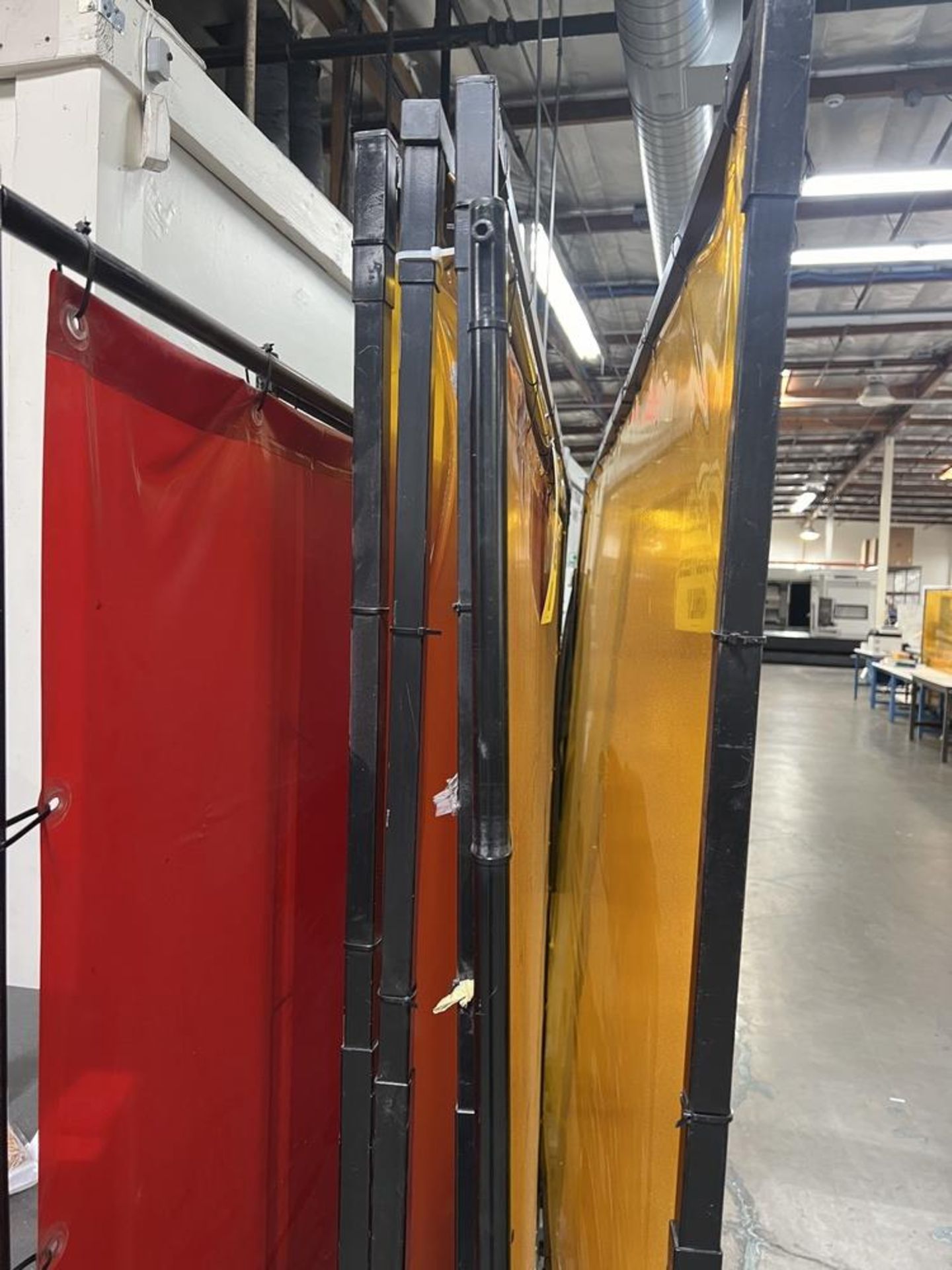 (5) Red & (8) Yellow Welding Curtains, 99" x 80" Yellow, 60" x 75" Red - Image 2 of 7