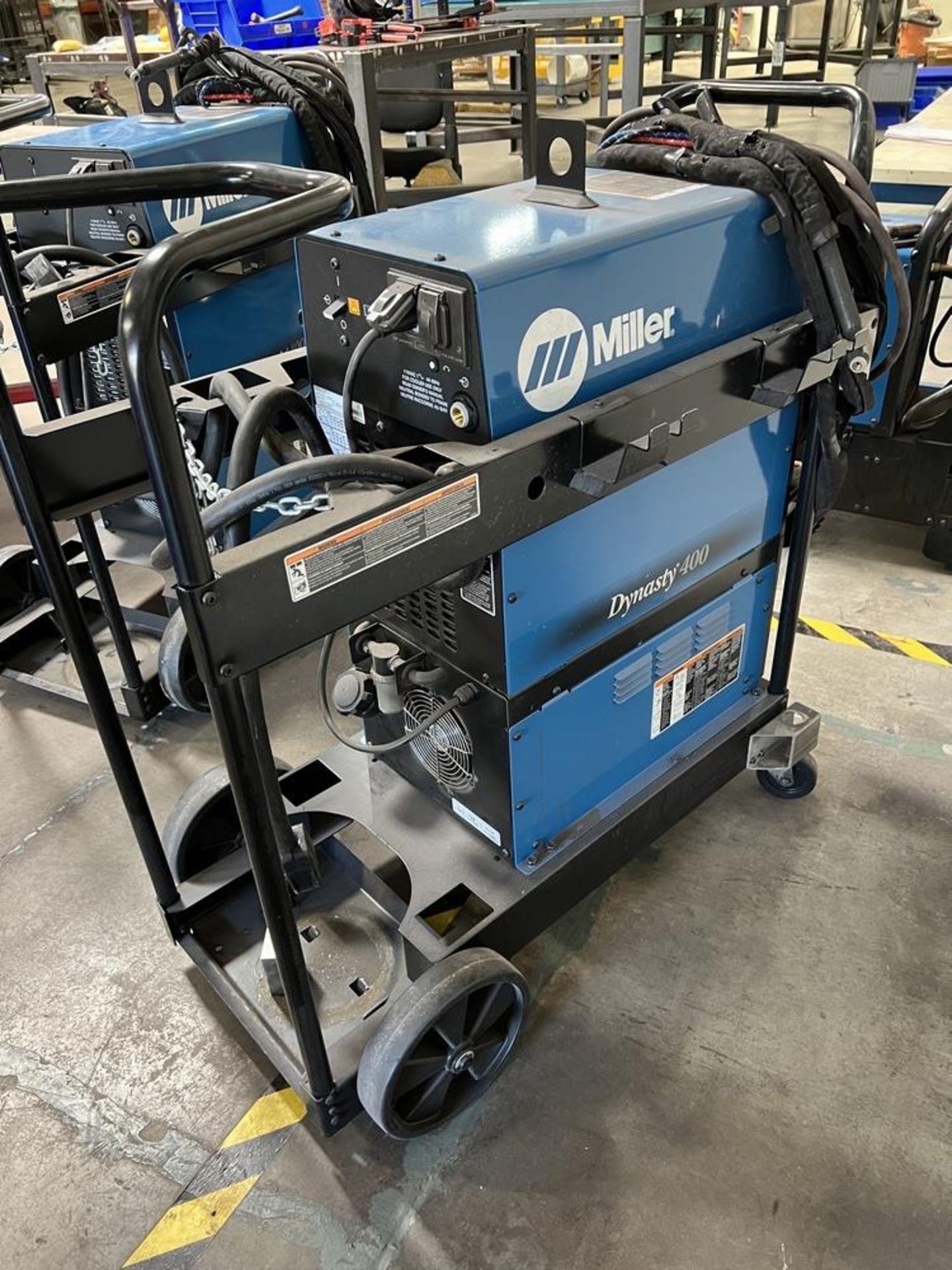Miller Dynasty 400 With Whip & Coolmate 3.5 on Cart - Image 9 of 10