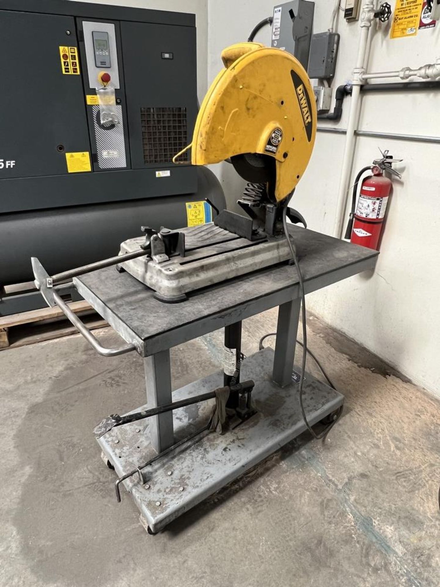 Dewalt Chop Saw On Rolling Die Cart