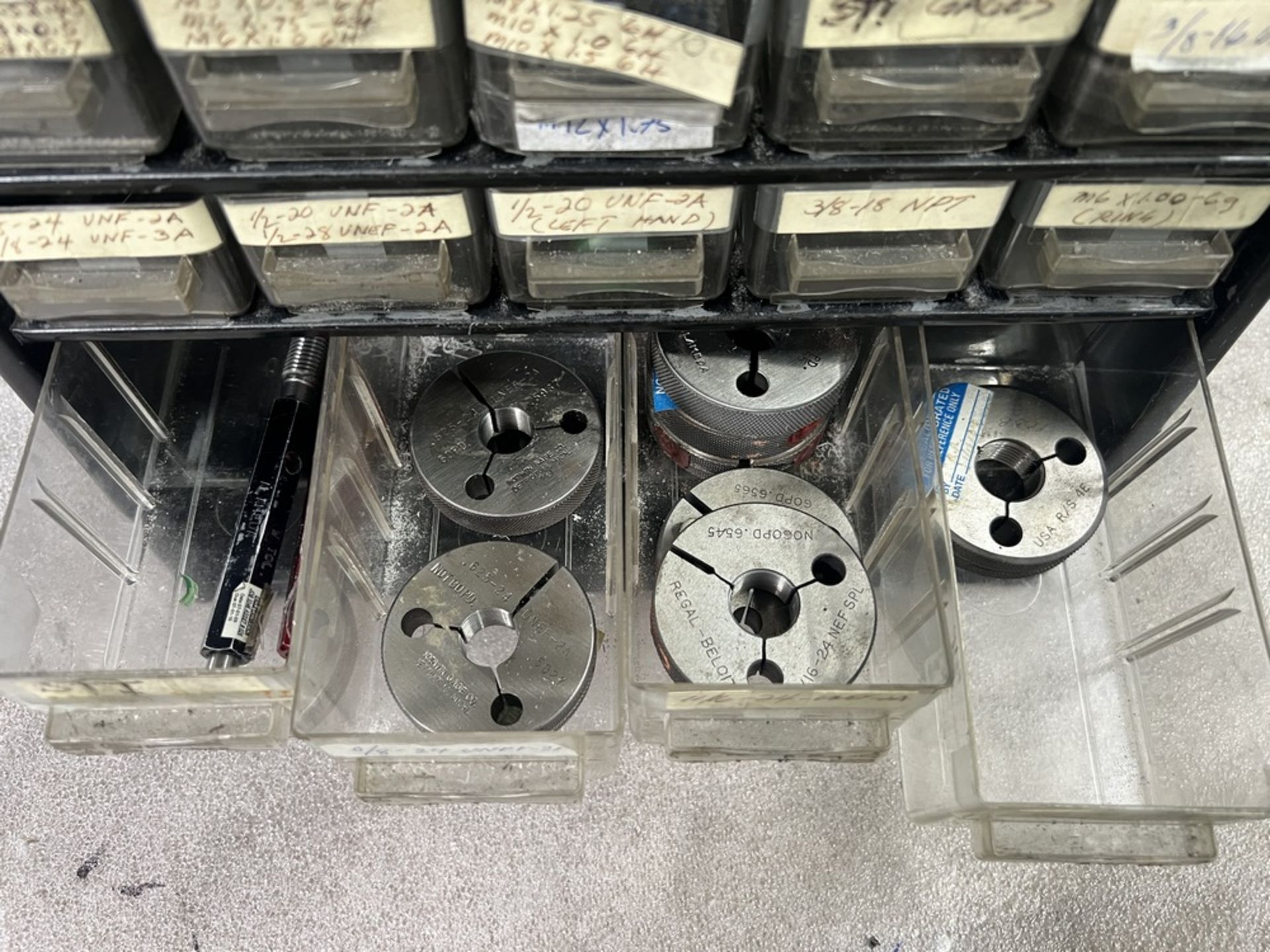 50 Station Organizer Full of Thread Gages Labeled Various Sizes - Image 12 of 13