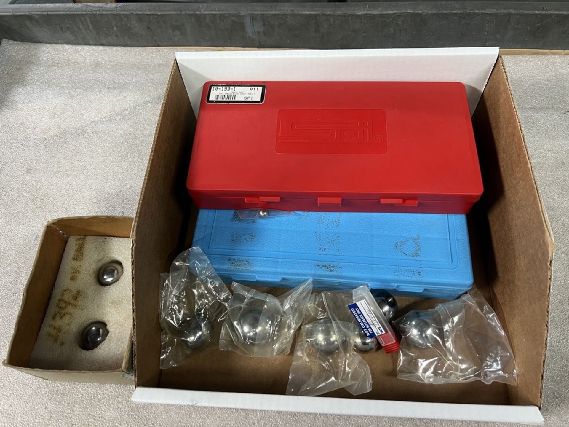 Box of Various Size Precision Gage Balls, SPI & Precision Components