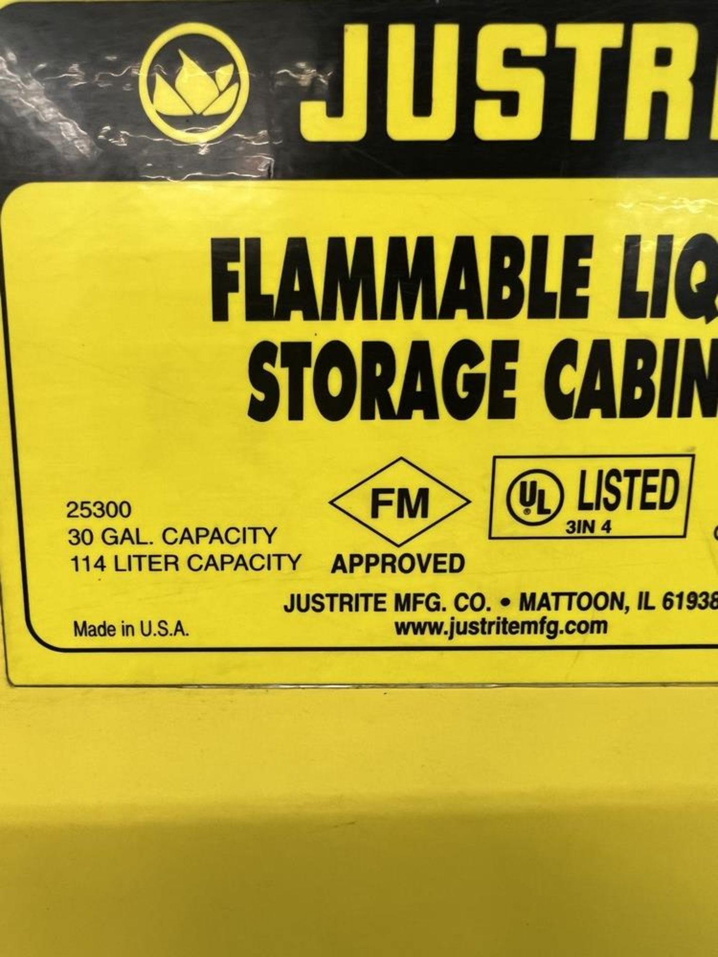 Just Rite 30 Gallon Capacity Flammable Liquid Storage Cabinet (No Contents) - Image 3 of 5