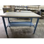 Global Industrial Adjustable Work Table With Power Strip 60" x 30" x 30"