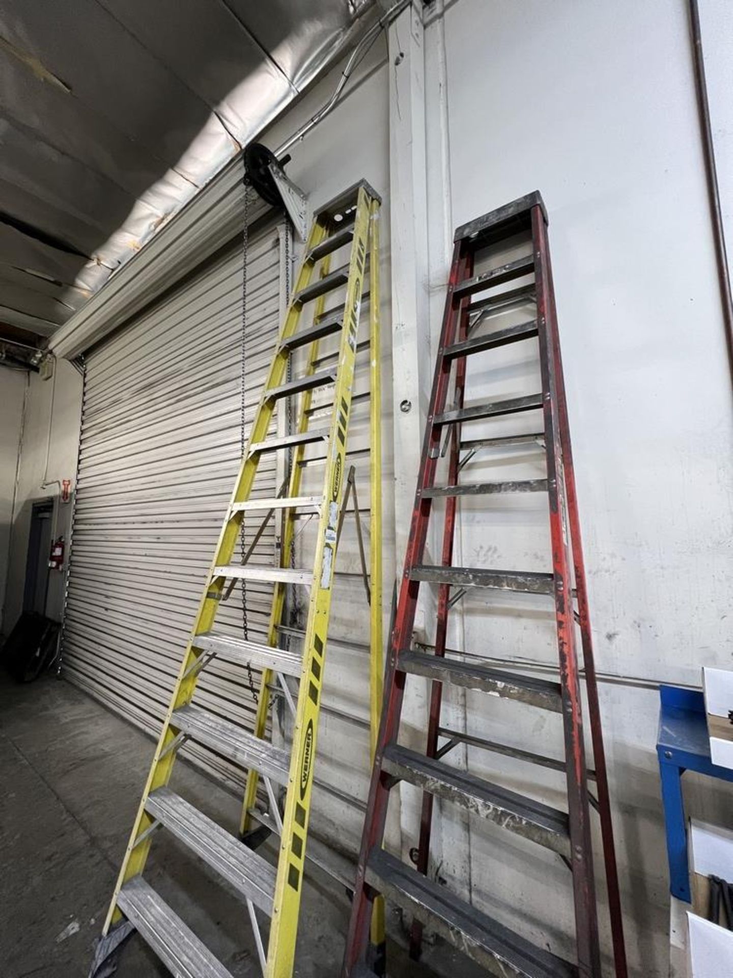 (2) Large Shop Ladders 10' Louisville & 12' Werner - Image 6 of 6