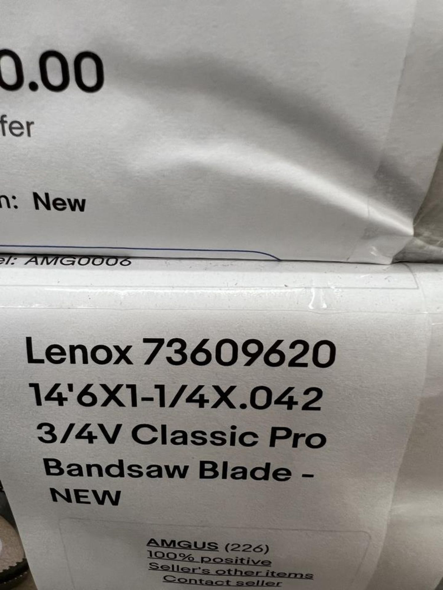 New Various Amada & Lenox Bandsaw Blades (4) Amada SGLB 3/4 P & (1) Lenox 73609620 14'6" x 1 1/4" - Image 5 of 6