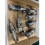 (7) Shell Mill BT-40 Holders With Fave Mill Tooling