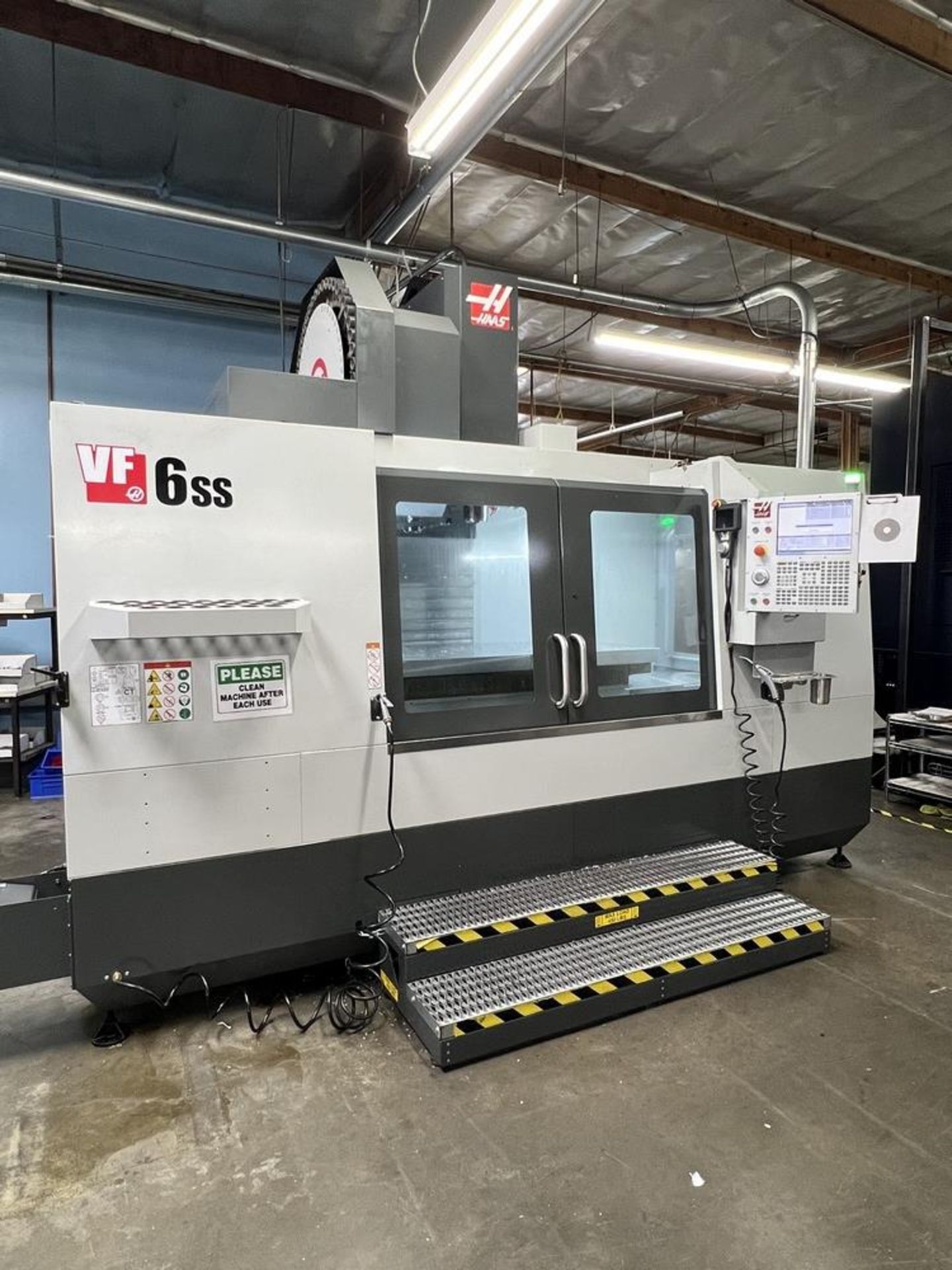 2022 Haas VF-6SS Vertical Machining Center, Remote Jog, 12K, Renishaw Probing, P-Cool, Quad Auger, - Image 2 of 28