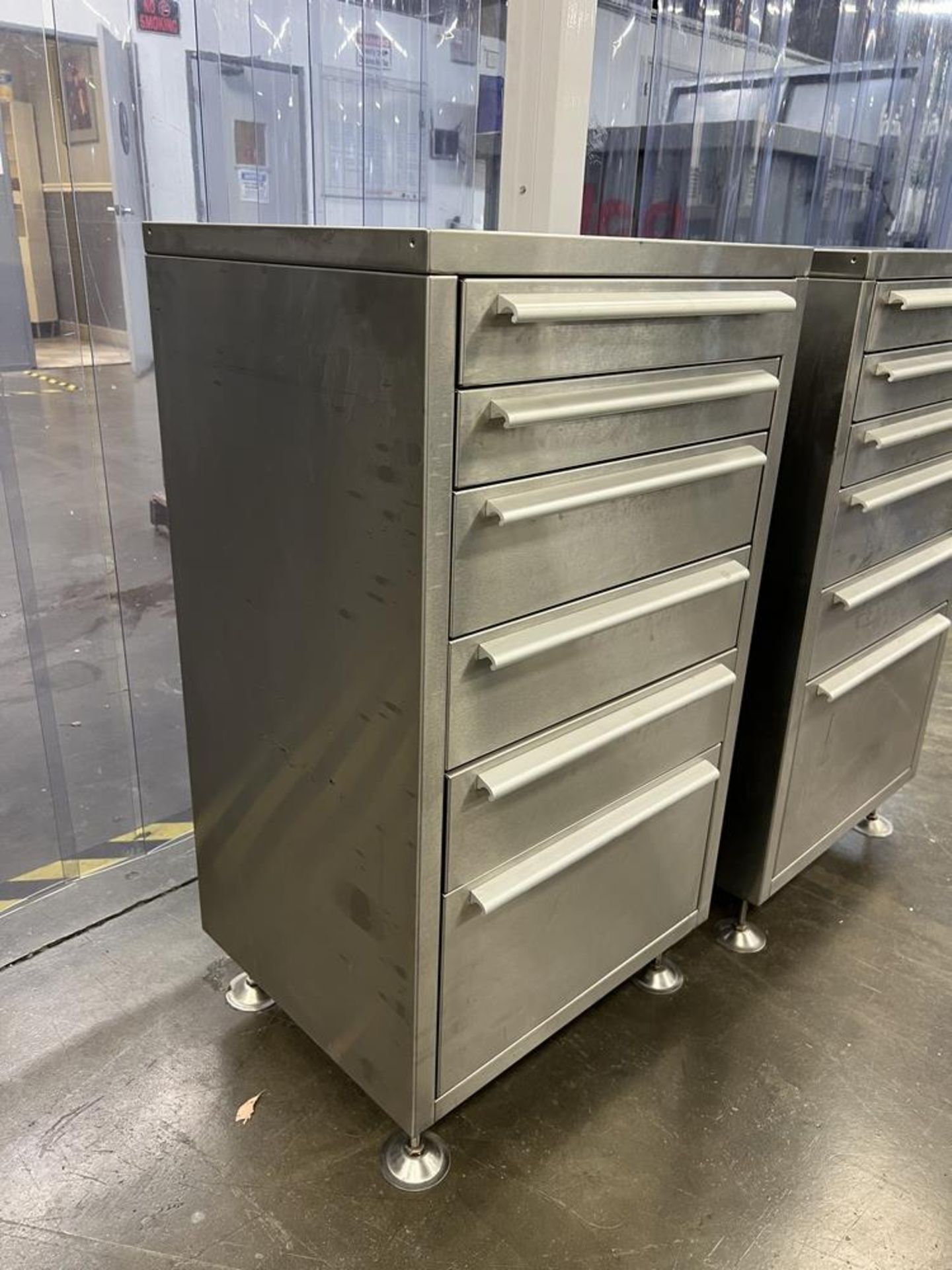 (2) Stainless Steel 6 Drawer Cabinets 21" x 17" x 38" - Image 2 of 7