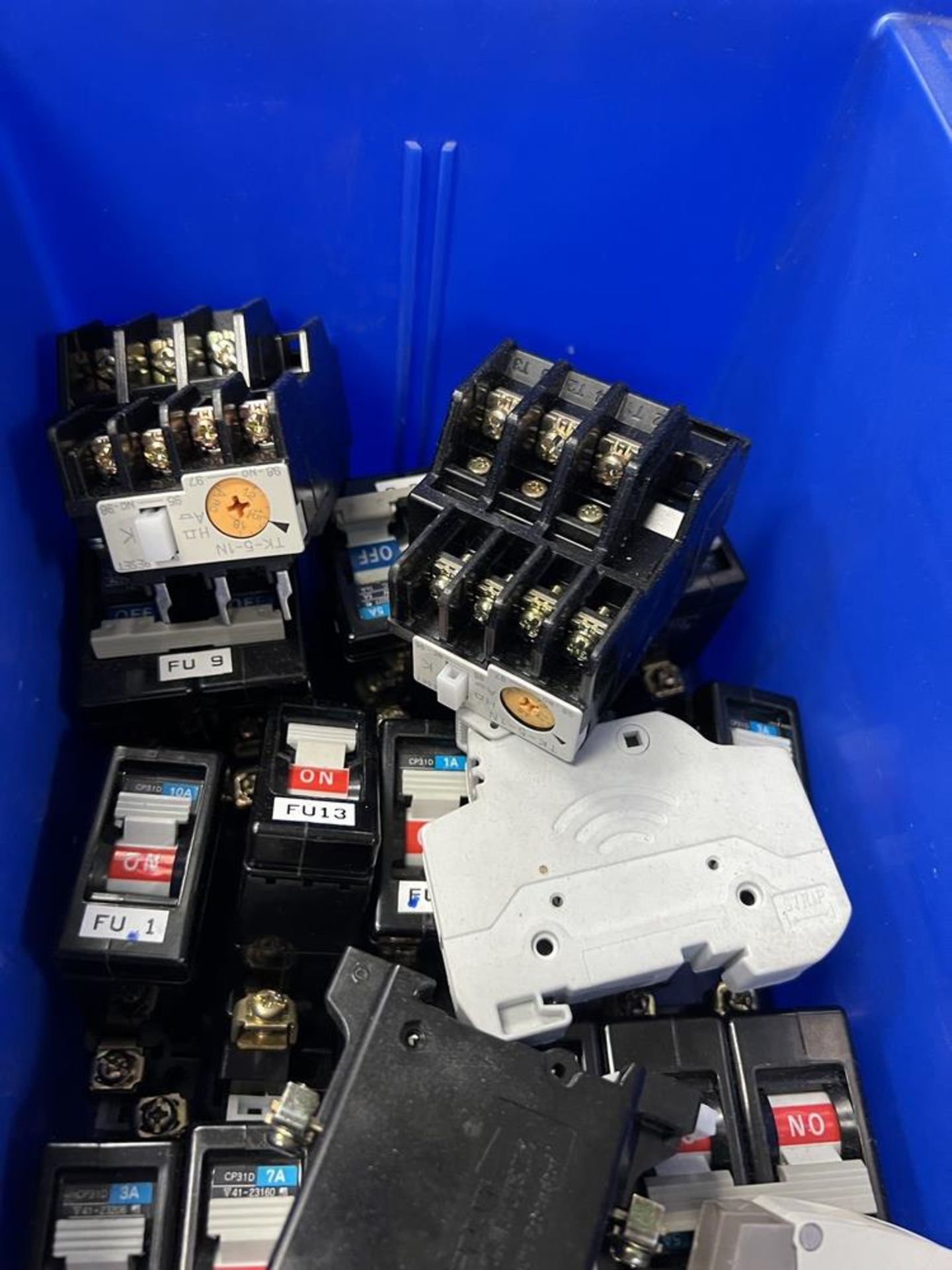 (2) Plastic Bins With Various Electrical Circuit Breakers, Magnetic Contactor (Auxiliary Relay' - Image 10 of 10