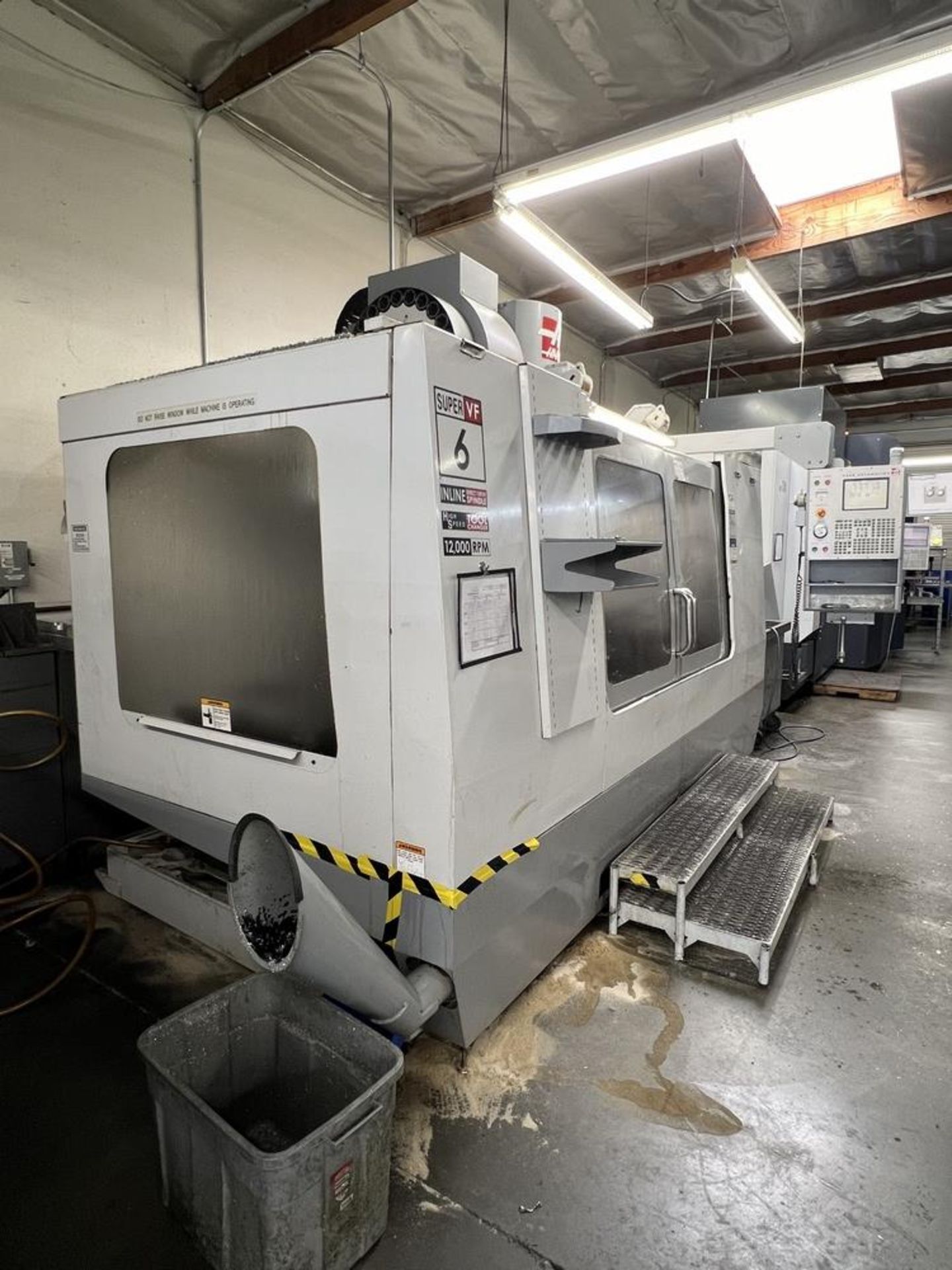 2005 Haas VF-6SS Vertical Machining Center, Renishaw Probe, Auger, 12K RPM, 24 Tool Side Mount, - Image 7 of 24