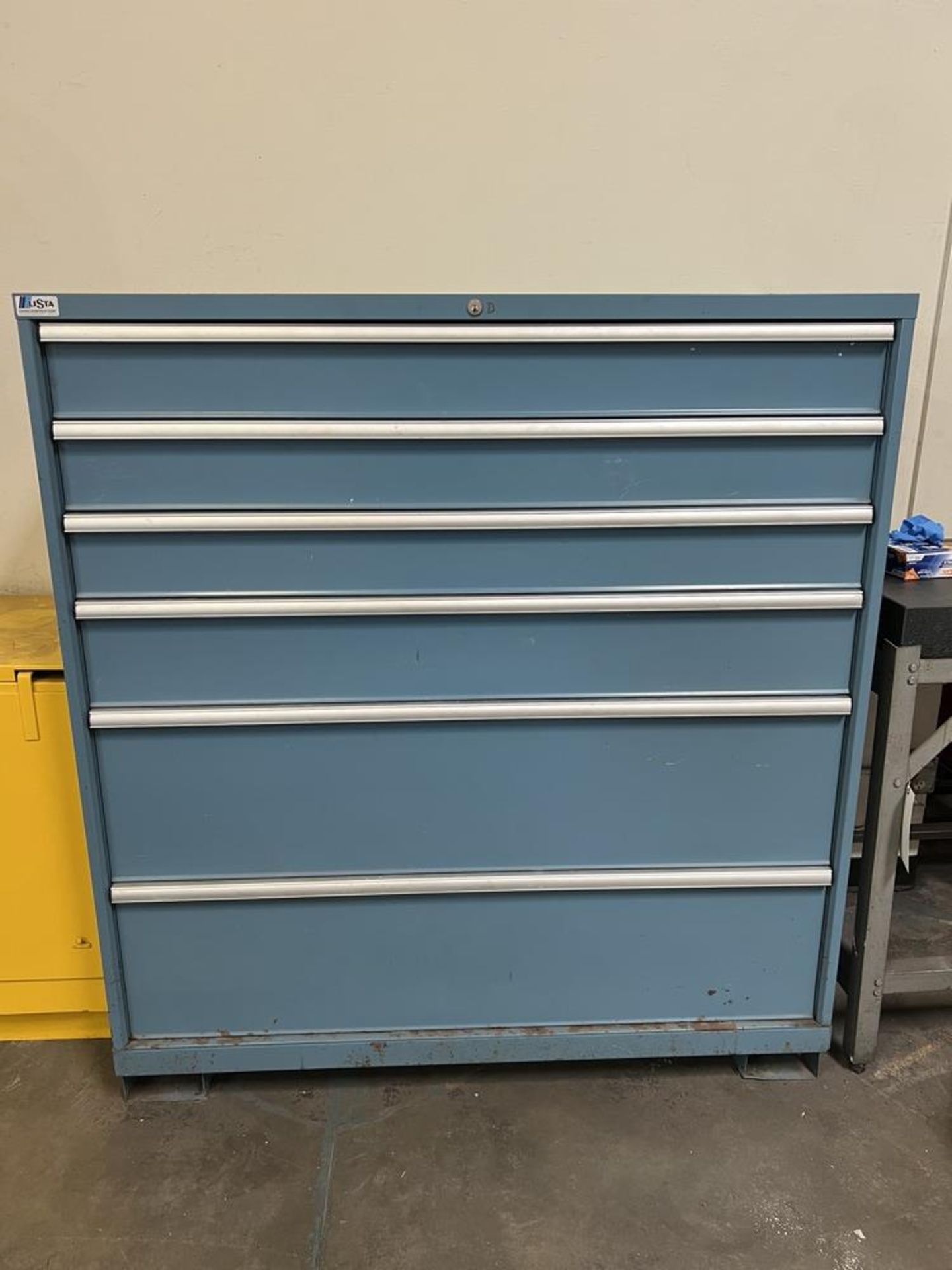 6 Drawer Large Vista Cabinet with Contents 56" x 28" x 61", Tap & Die Sets, Hardware, Sanding - Image 2 of 15