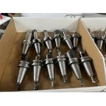 (12) BT-40 Tool Holders, Tapping Head, Collet Style & Boring Bars