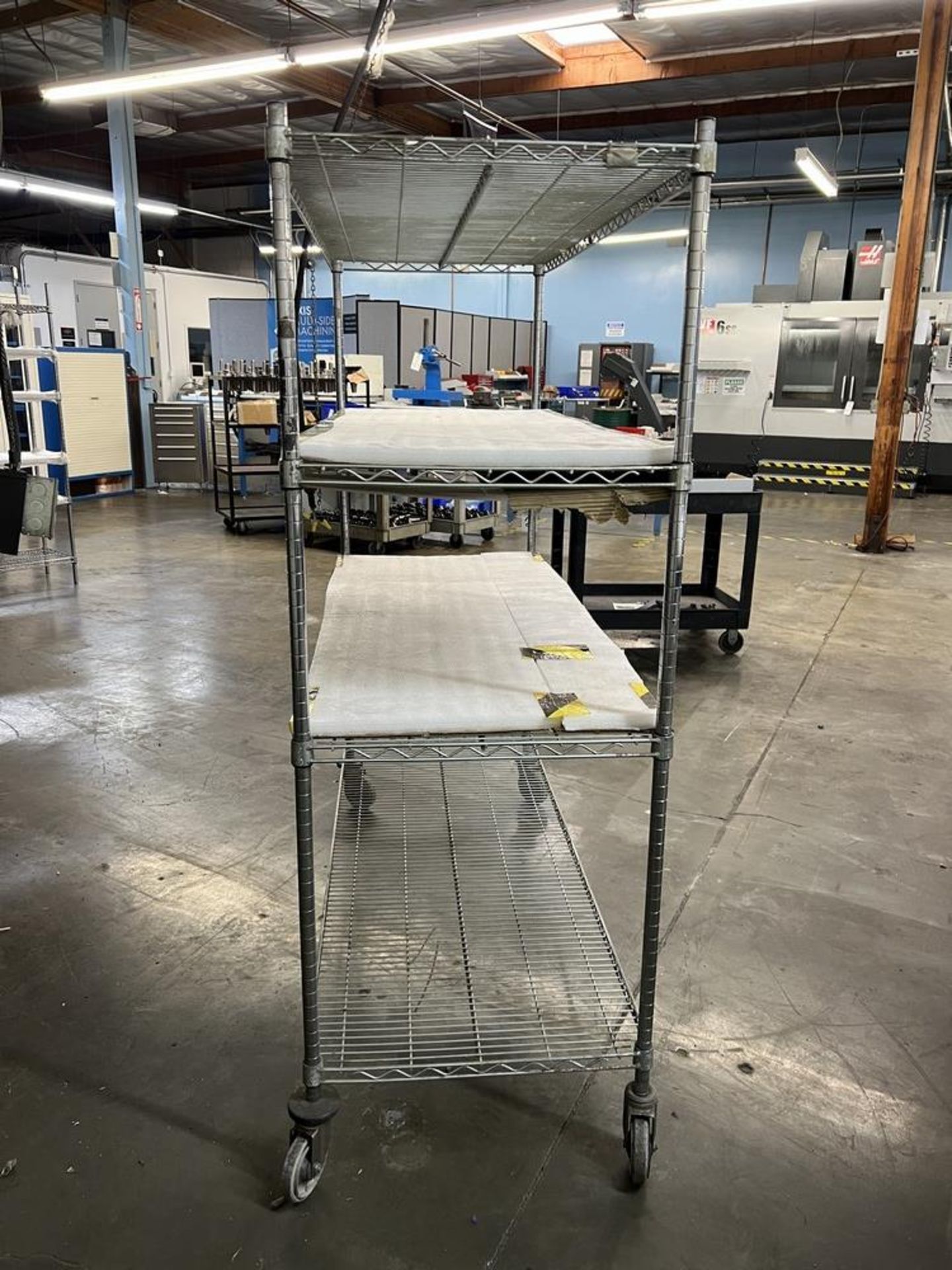 4 Tier Rolling Wire Rack 59" x 24" x 67" - Image 2 of 3