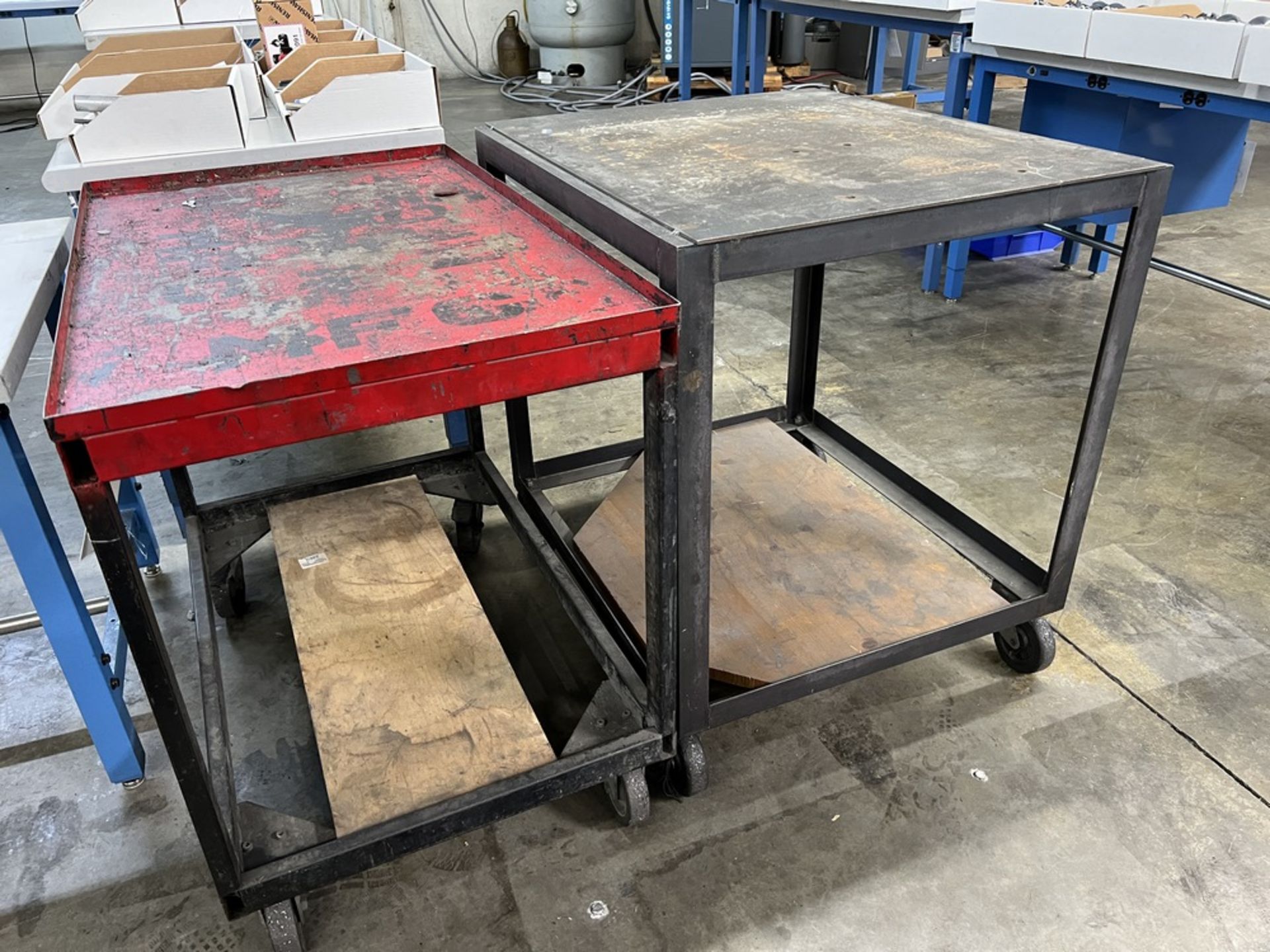 (2) Heavy Duty Steel Rolling Carts