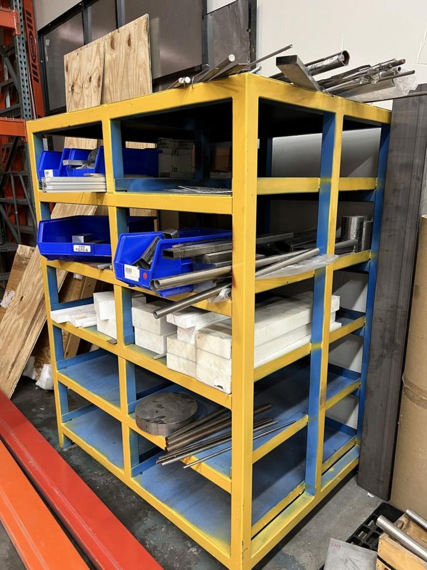 10 Section Heavy Duty Material Rack With Brass, Delrin, Aluminum & Stainless - Image 2 of 10