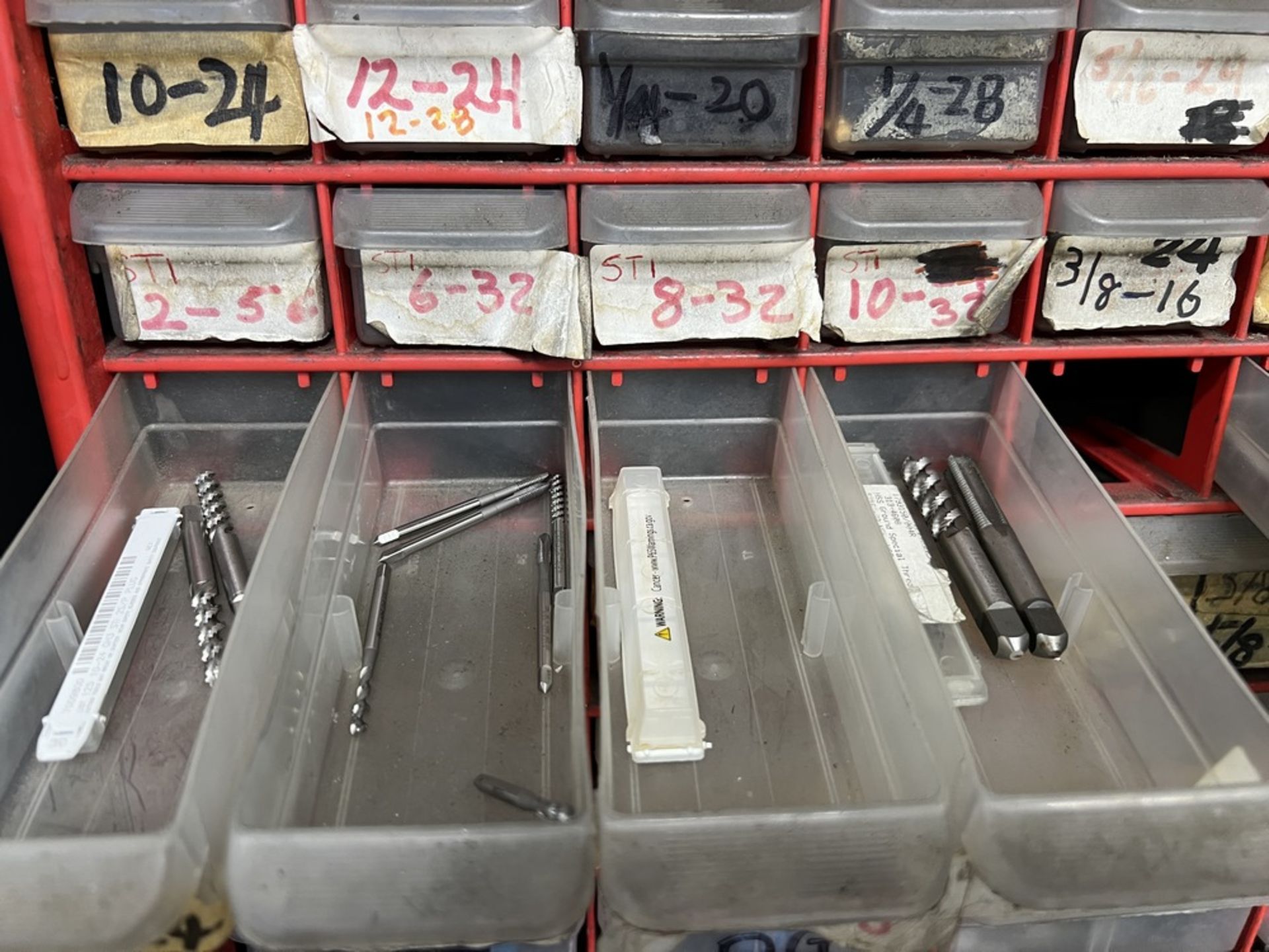 Tooling, Organizer Full of New & Used Various Taps, Spiral, Flat Pipe, Etc & Inserts WIth Set - Image 12 of 25