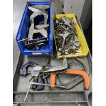 Large Lot of Table Clamps, C Clamps & Vise Clamps