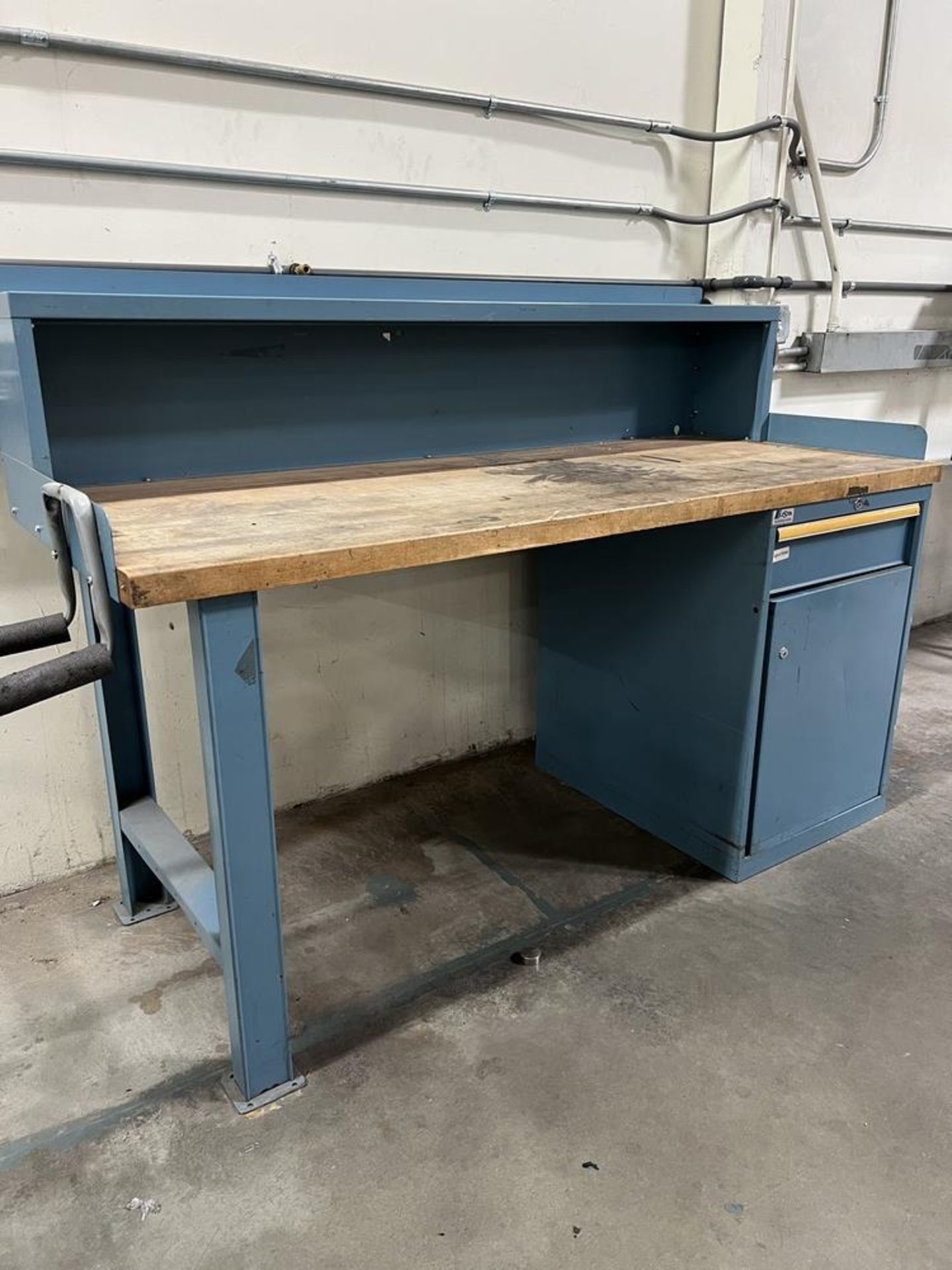 Lista 2 Tier Work Bench With Cabinet & Drawer 72" x 30" x36" - Image 2 of 5