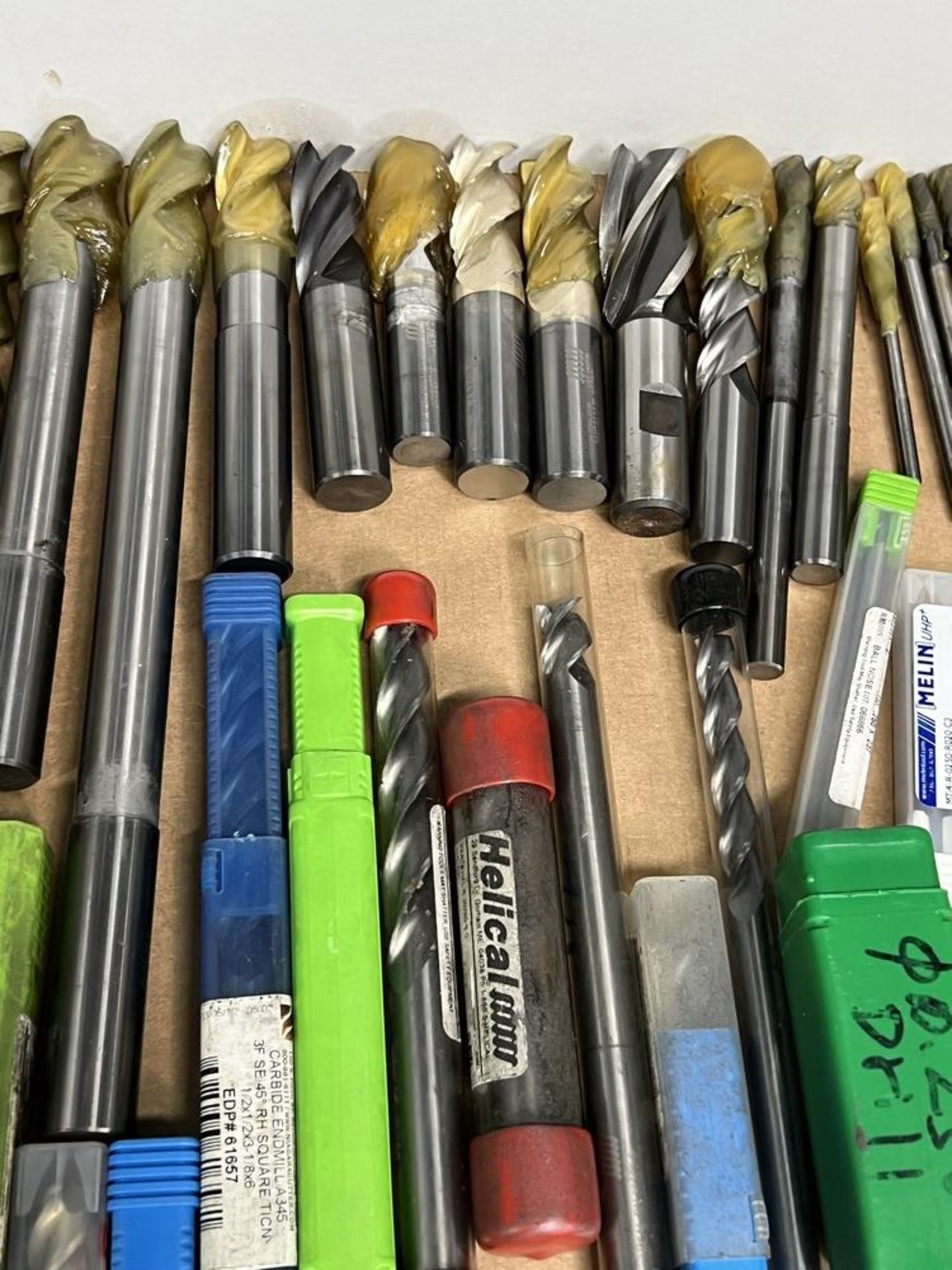 Large Box of New & Lightly Used Various Size End Mills, Drills, Dove Tail Cutters - Image 6 of 14