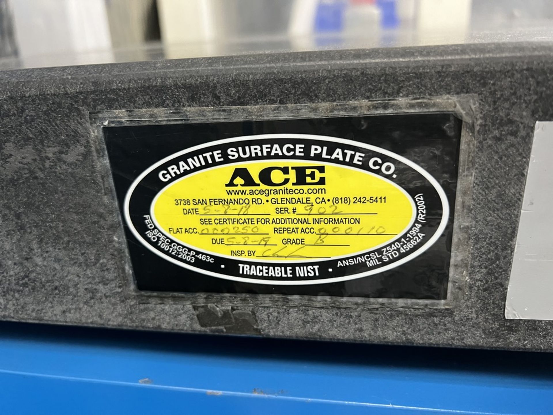 Ace Black Granite Suracve Plate 3' x 2' x 4" - Image 2 of 4