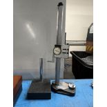 Black Granite Inspection Stand With 20" Height Gage Mfg Unknown