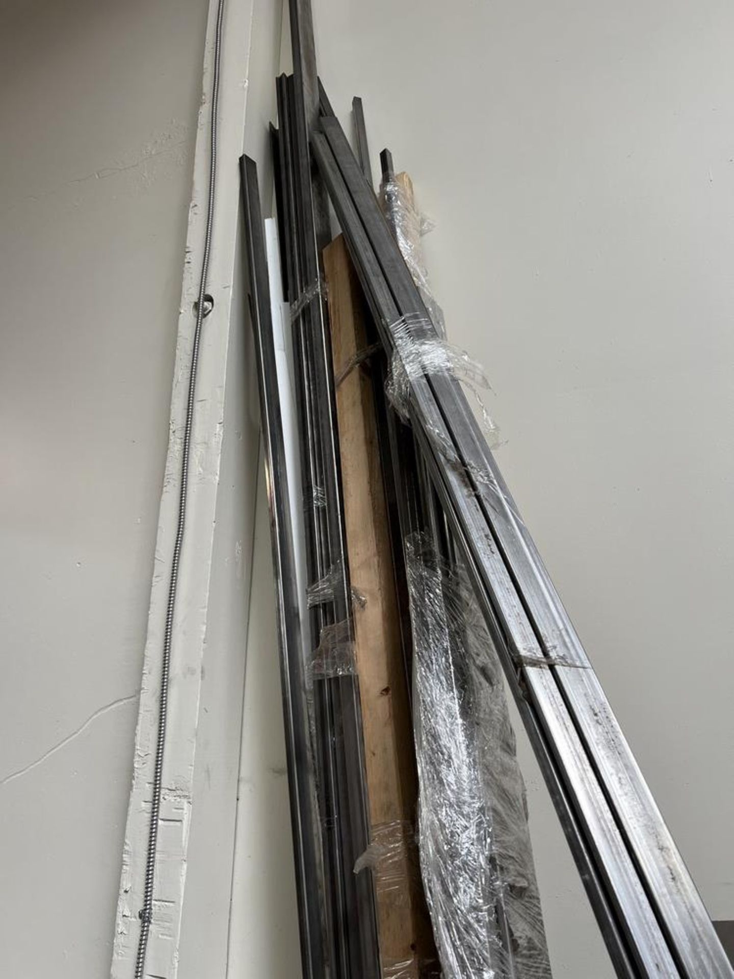 Lot of Various Steel Flat Bars, Sheet, WIth 3 Tier Material Stand - Image 8 of 9