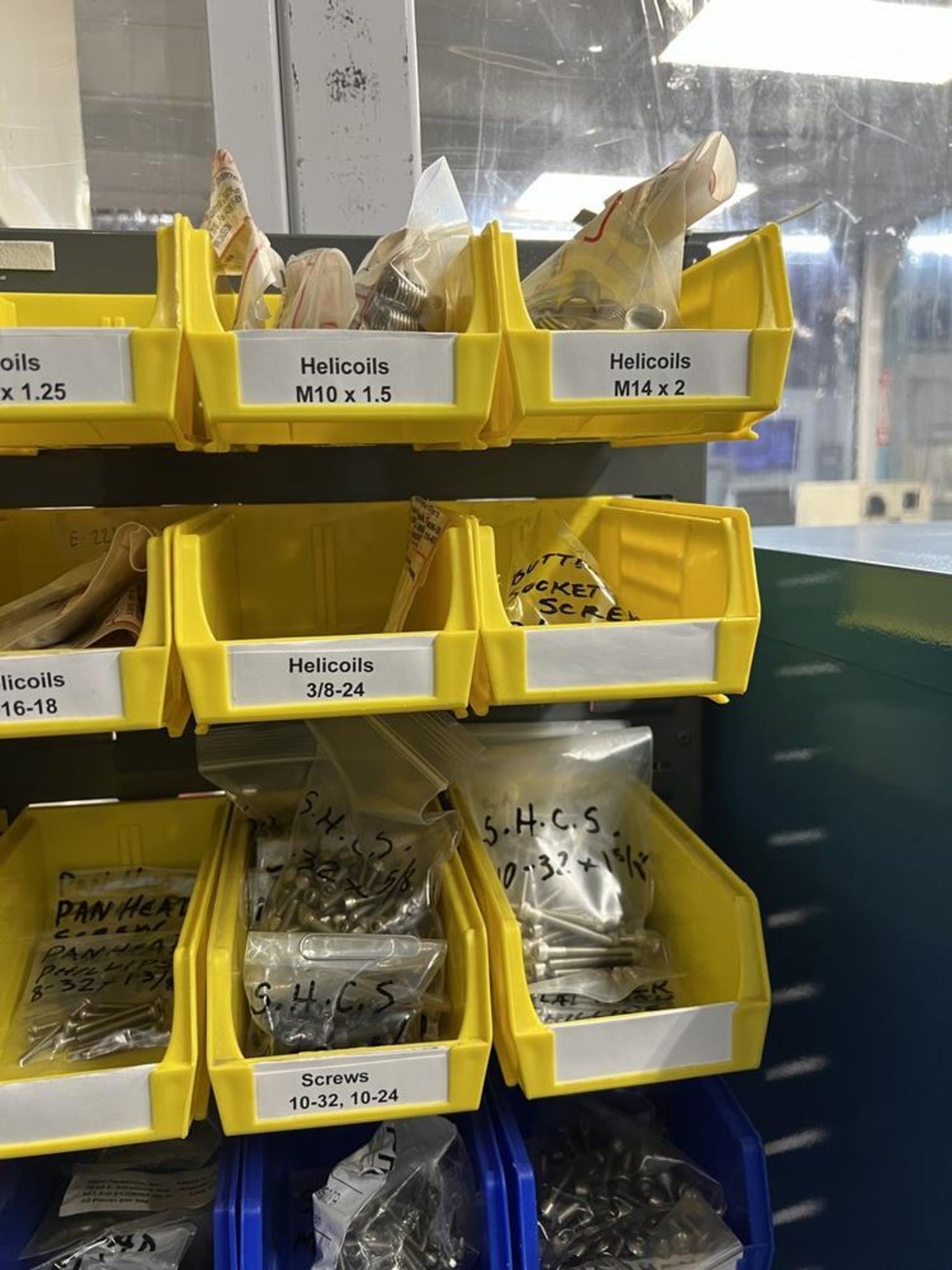 Large Bin Organizer Full of Various Size Helicoils, Dowel Pins, Heicoil Installation Tools, - Image 5 of 13