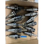 (12) Various Make BT-40 Tool Holders Collet & Boring Bar